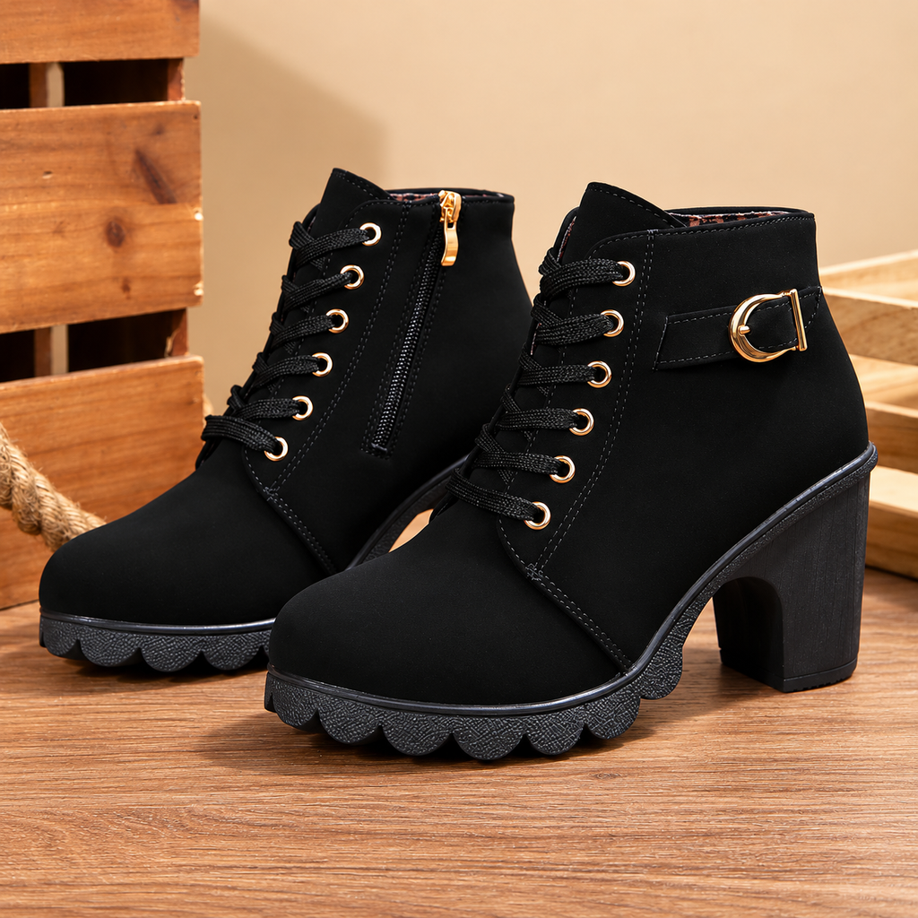 Bella Lace Up Booties
