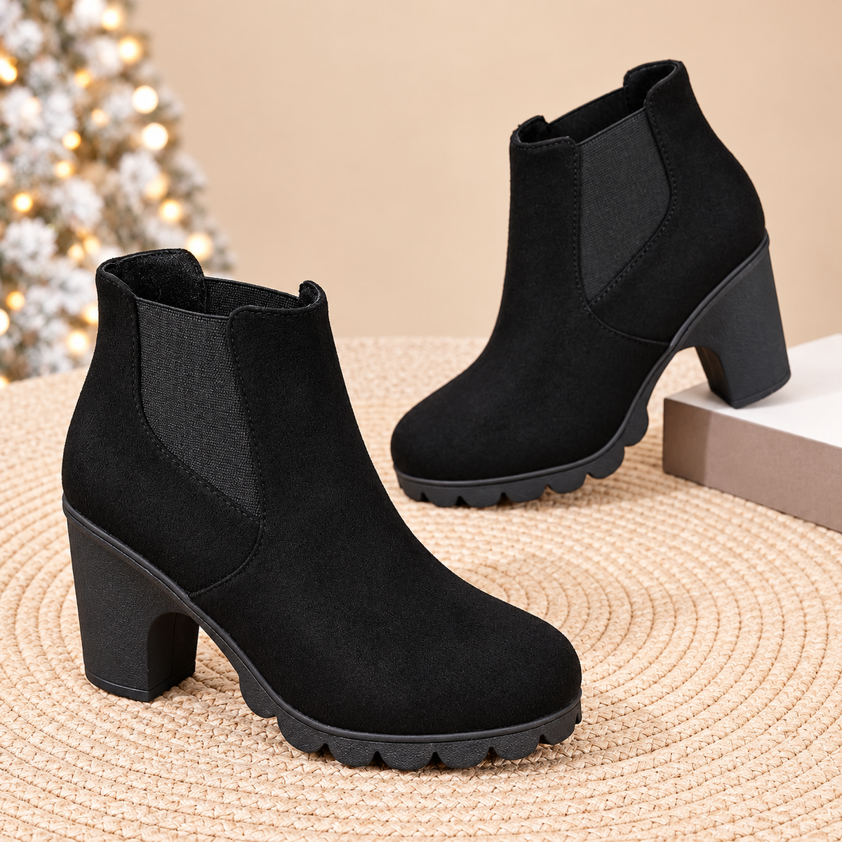 Chelsea Block Booties