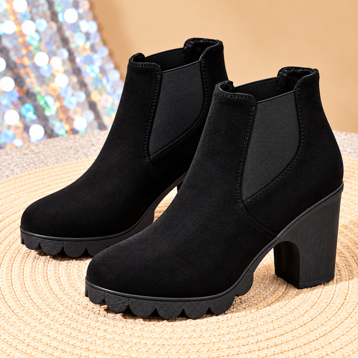 Chelsea Block Booties