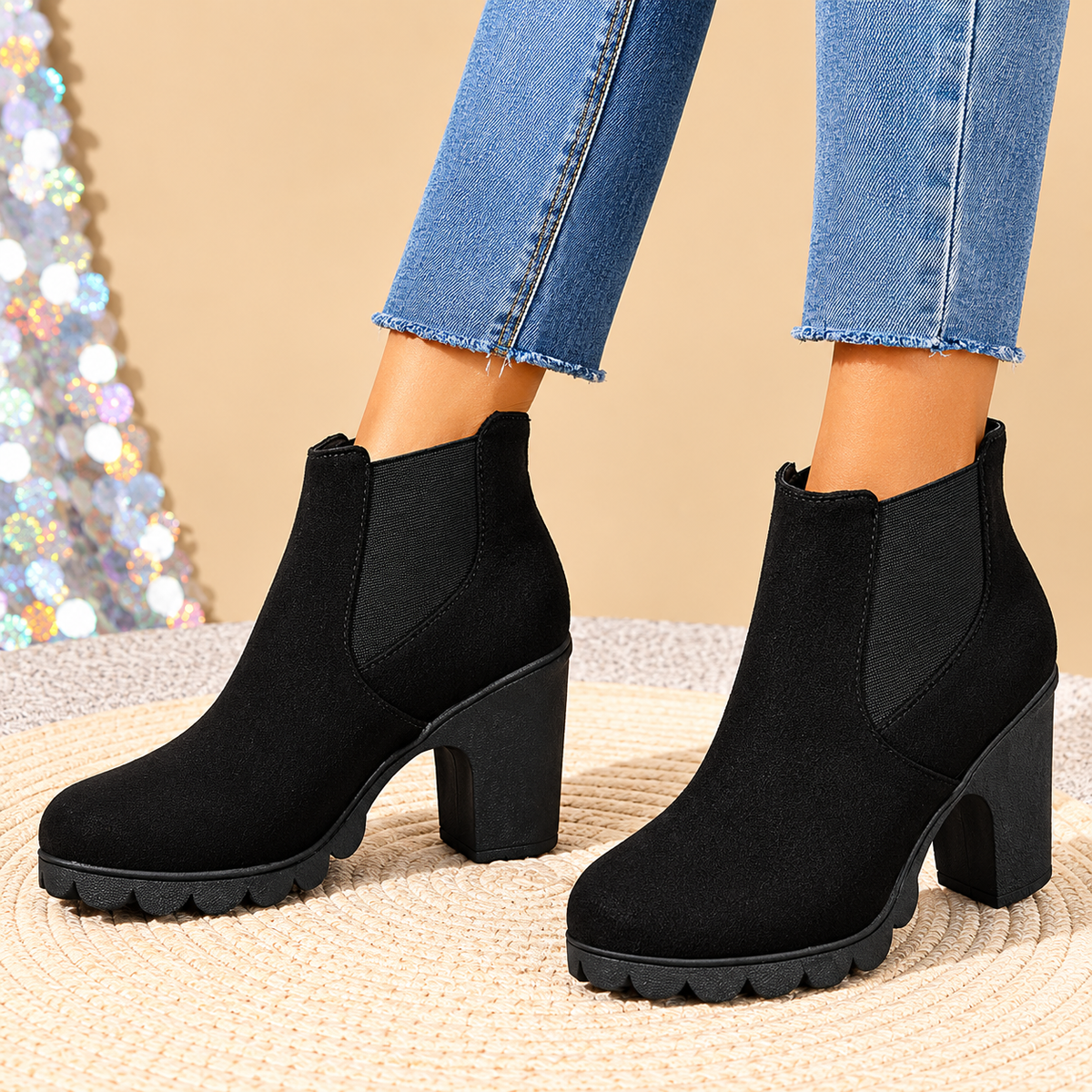 Chelsea Block Booties