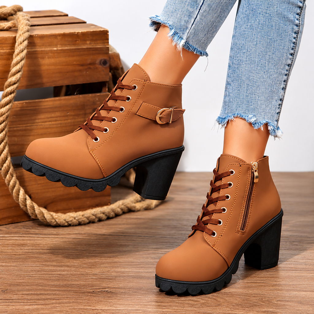 Bella Lace Up Booties