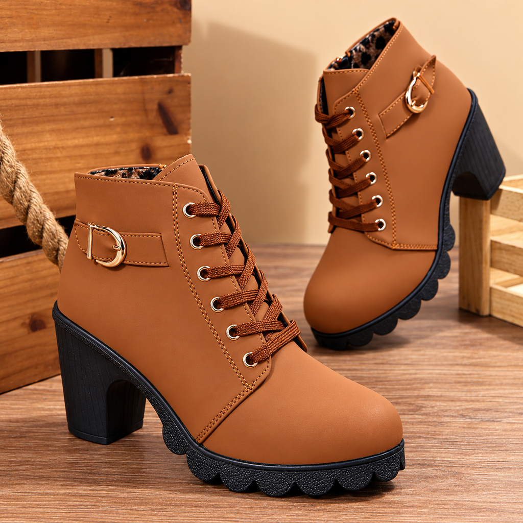 Bella Lace Up Booties