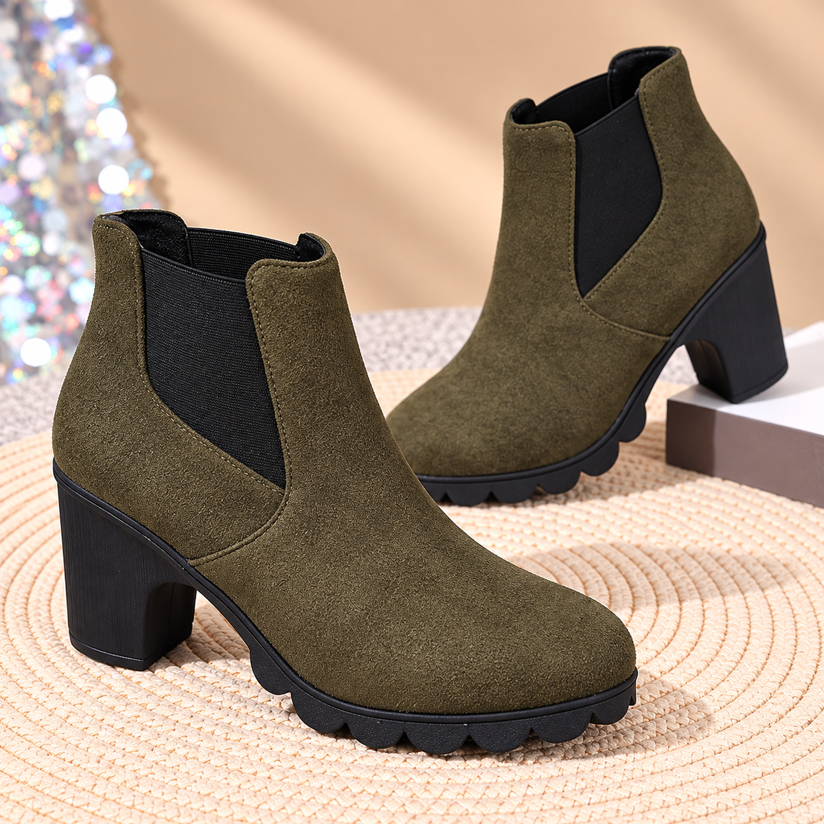 Chelsea Block Booties