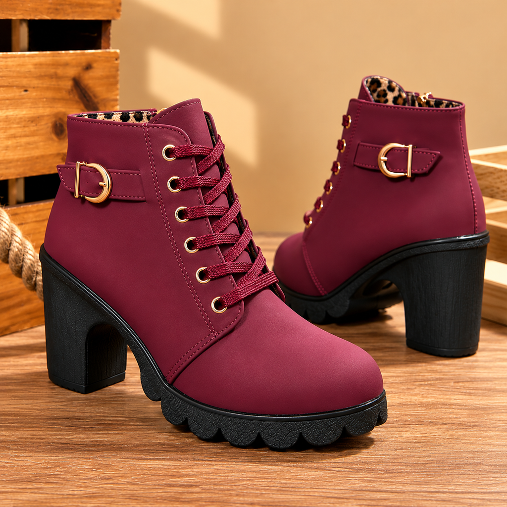 Bella Lace Up Booties